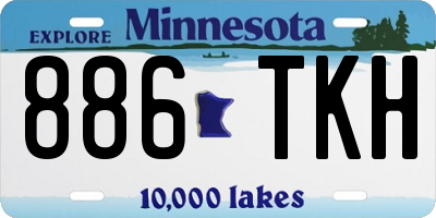 MN license plate 886TKH