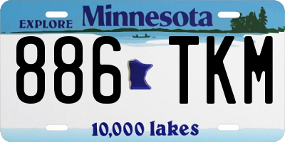 MN license plate 886TKM