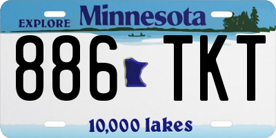 MN license plate 886TKT
