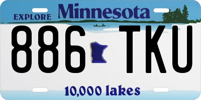 MN license plate 886TKU