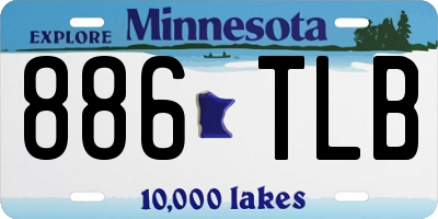 MN license plate 886TLB