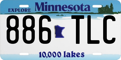MN license plate 886TLC