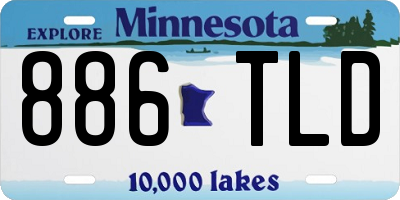 MN license plate 886TLD