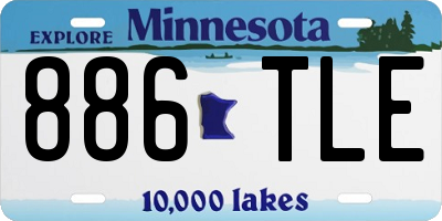 MN license plate 886TLE