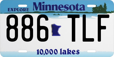 MN license plate 886TLF
