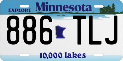 MN license plate 886TLJ
