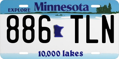 MN license plate 886TLN