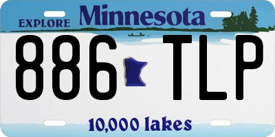 MN license plate 886TLP