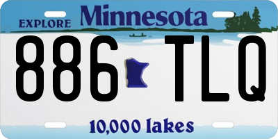 MN license plate 886TLQ