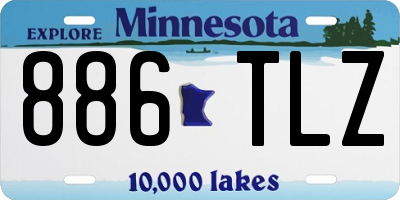 MN license plate 886TLZ