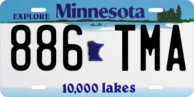 MN license plate 886TMA