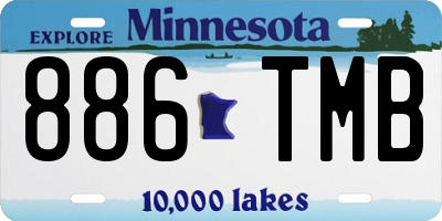MN license plate 886TMB