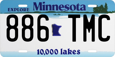 MN license plate 886TMC