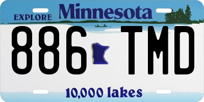 MN license plate 886TMD