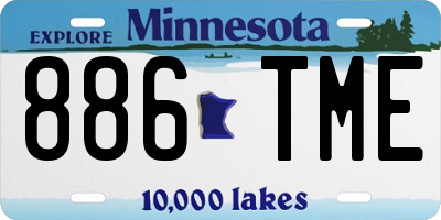 MN license plate 886TME