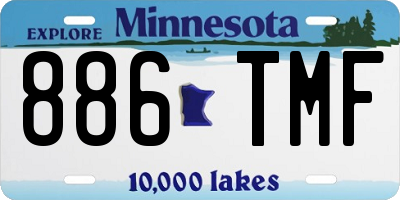 MN license plate 886TMF