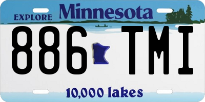MN license plate 886TMI