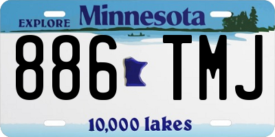 MN license plate 886TMJ