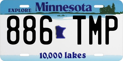 MN license plate 886TMP