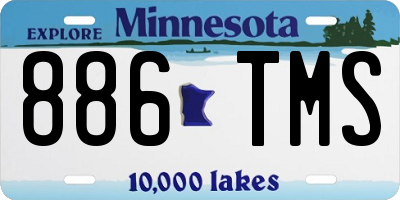 MN license plate 886TMS