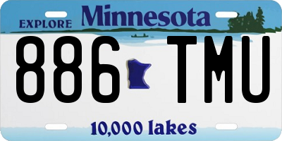 MN license plate 886TMU