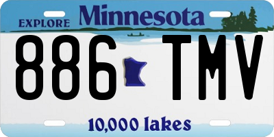 MN license plate 886TMV