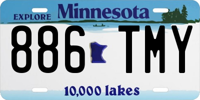 MN license plate 886TMY
