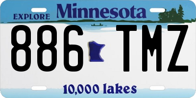 MN license plate 886TMZ