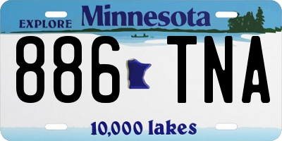 MN license plate 886TNA