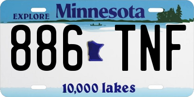 MN license plate 886TNF
