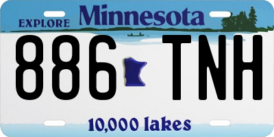 MN license plate 886TNH