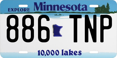 MN license plate 886TNP
