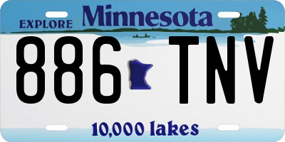 MN license plate 886TNV
