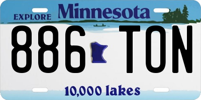 MN license plate 886TON