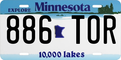 MN license plate 886TOR