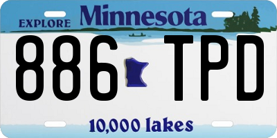MN license plate 886TPD