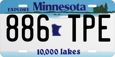 MN license plate 886TPE