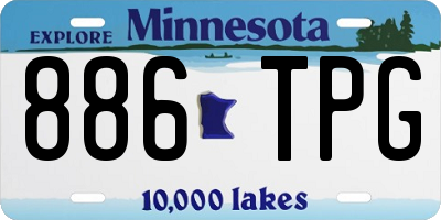 MN license plate 886TPG