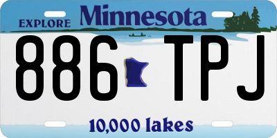 MN license plate 886TPJ