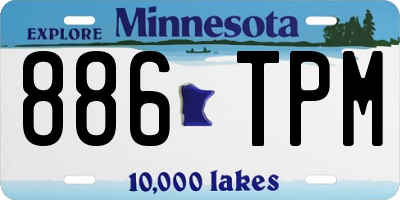 MN license plate 886TPM