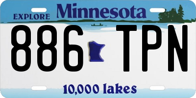 MN license plate 886TPN