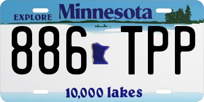MN license plate 886TPP