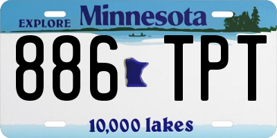 MN license plate 886TPT