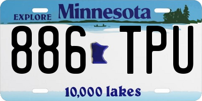 MN license plate 886TPU