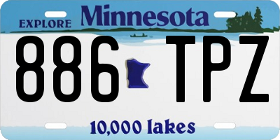 MN license plate 886TPZ