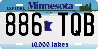 MN license plate 886TQB
