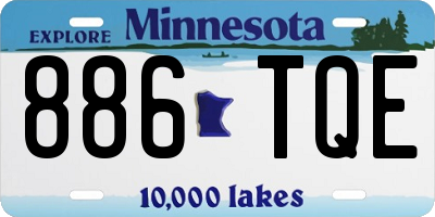 MN license plate 886TQE