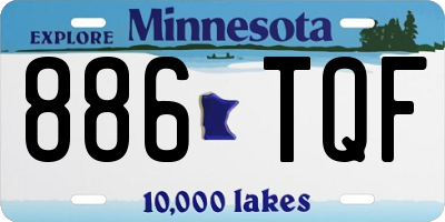 MN license plate 886TQF