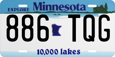 MN license plate 886TQG