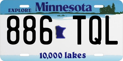 MN license plate 886TQL